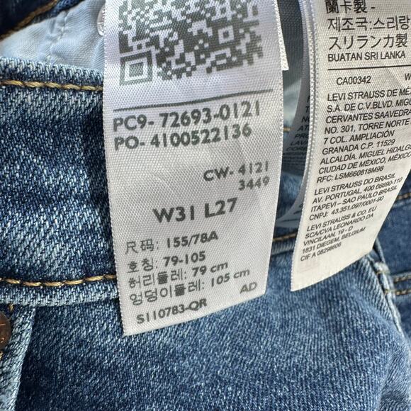 Levi's Blue Straight Leg Women's Jeans - Picture 4 of 14